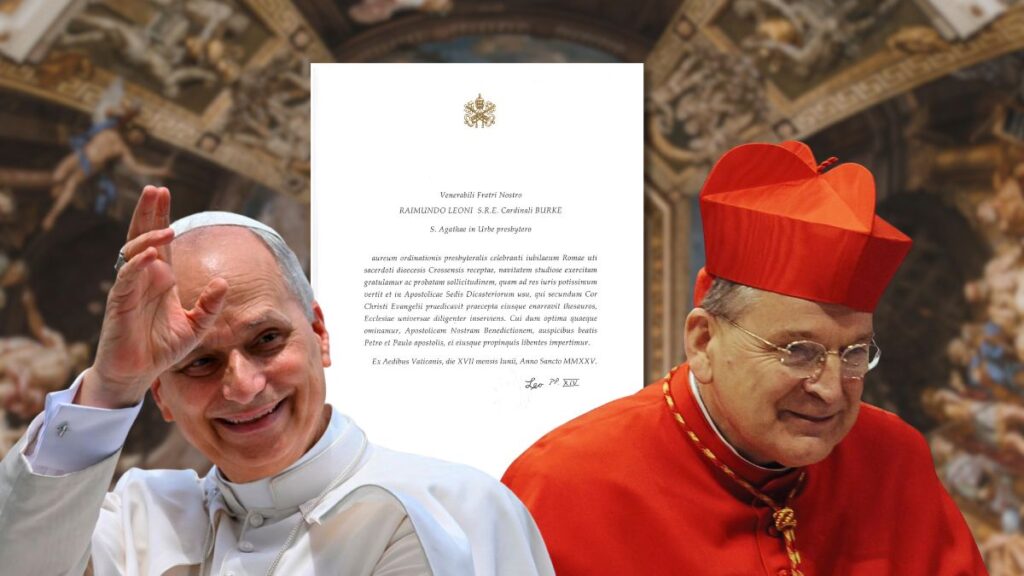 Papa Leone XIV invia una commovente lettera al Cardinale Burke per i suoi 50 anni di sacerdozio